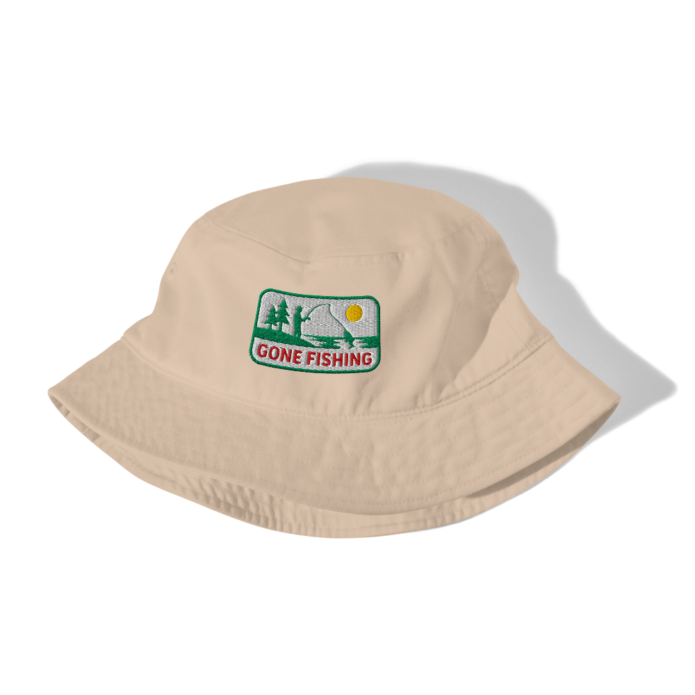 Gone Fishing Fisherman Bucket Hat - Organic